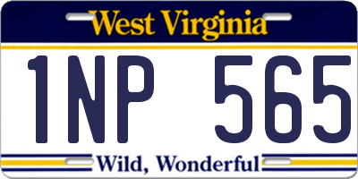 WV license plate 1NP565