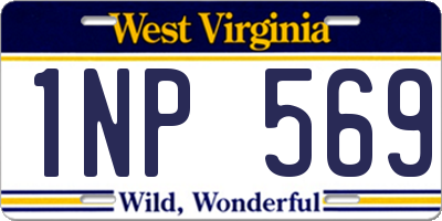 WV license plate 1NP569