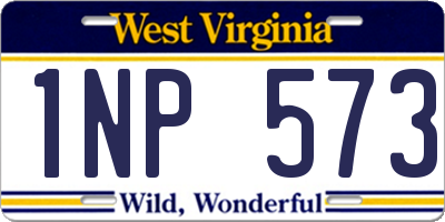 WV license plate 1NP573