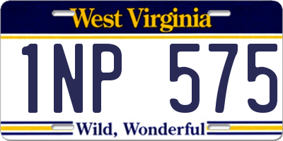 WV license plate 1NP575