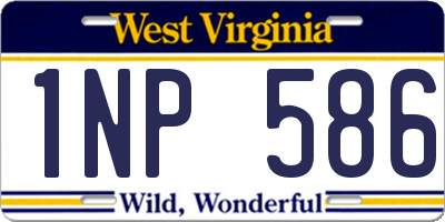 WV license plate 1NP586