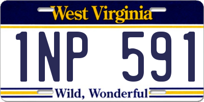 WV license plate 1NP591