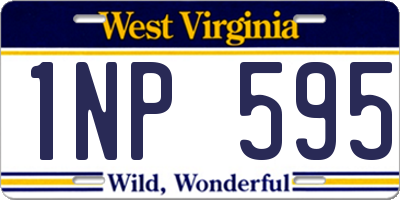 WV license plate 1NP595