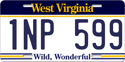 WV license plate 1NP599