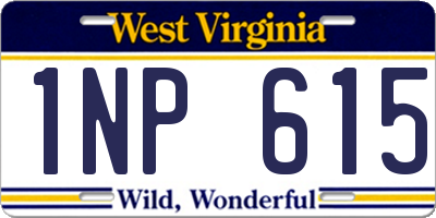 WV license plate 1NP615