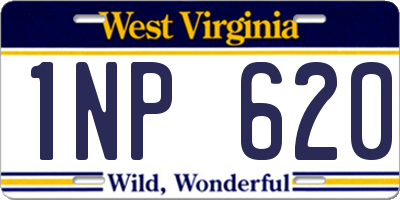 WV license plate 1NP620