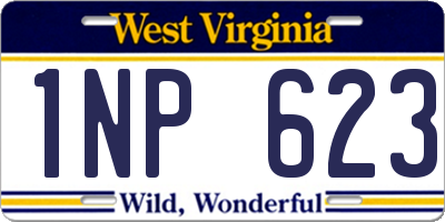 WV license plate 1NP623