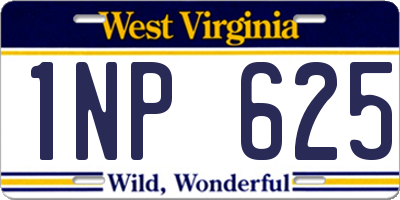 WV license plate 1NP625