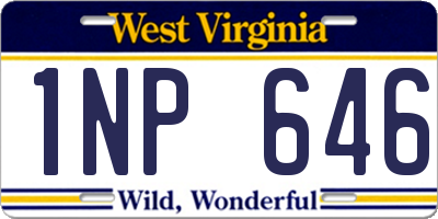 WV license plate 1NP646
