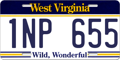 WV license plate 1NP655