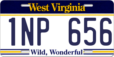 WV license plate 1NP656