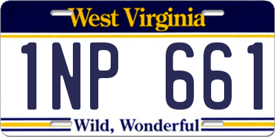 WV license plate 1NP661
