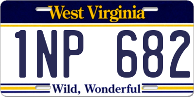 WV license plate 1NP682