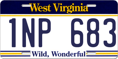 WV license plate 1NP683