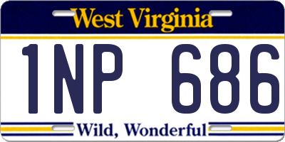 WV license plate 1NP686