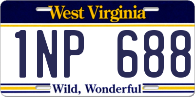 WV license plate 1NP688