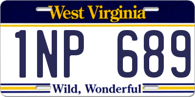 WV license plate 1NP689