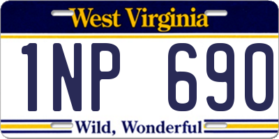 WV license plate 1NP690