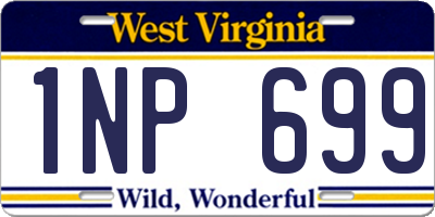 WV license plate 1NP699