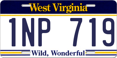 WV license plate 1NP719
