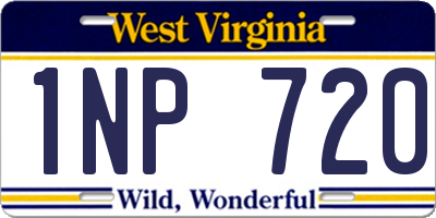 WV license plate 1NP720
