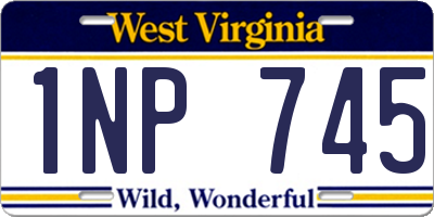 WV license plate 1NP745