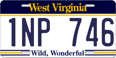 WV license plate 1NP746