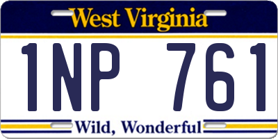 WV license plate 1NP761