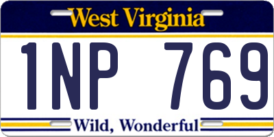 WV license plate 1NP769