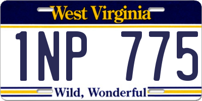 WV license plate 1NP775