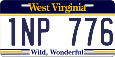 WV license plate 1NP776