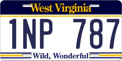 WV license plate 1NP787