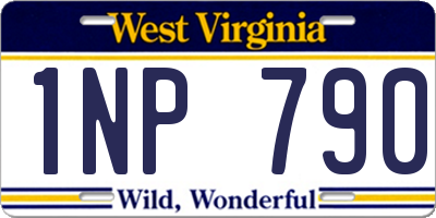 WV license plate 1NP790