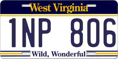 WV license plate 1NP806