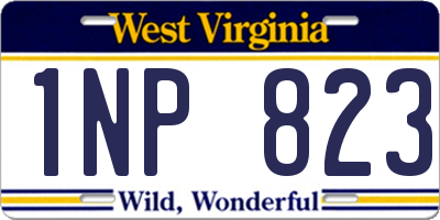 WV license plate 1NP823