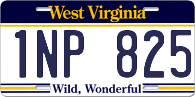 WV license plate 1NP825