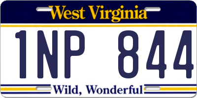 WV license plate 1NP844
