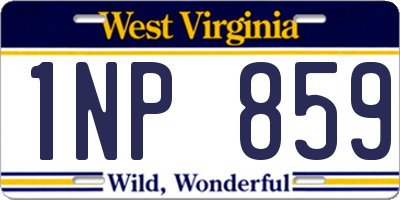 WV license plate 1NP859