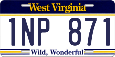 WV license plate 1NP871