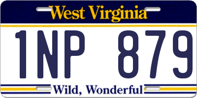 WV license plate 1NP879
