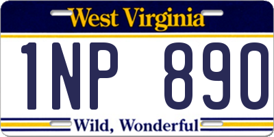 WV license plate 1NP890