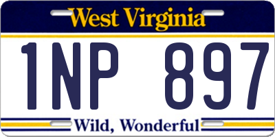 WV license plate 1NP897