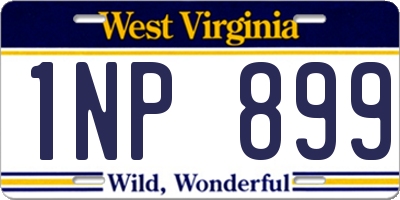WV license plate 1NP899