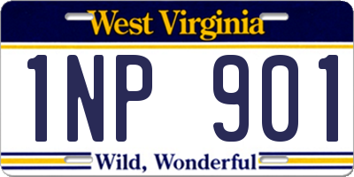 WV license plate 1NP901