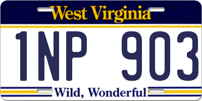 WV license plate 1NP903