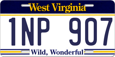 WV license plate 1NP907