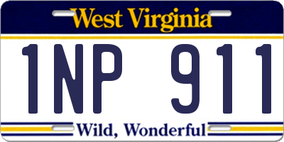 WV license plate 1NP911