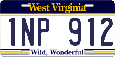 WV license plate 1NP912