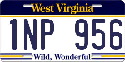 WV license plate 1NP956
