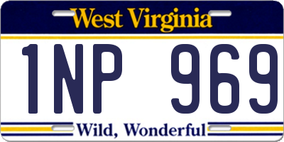 WV license plate 1NP969